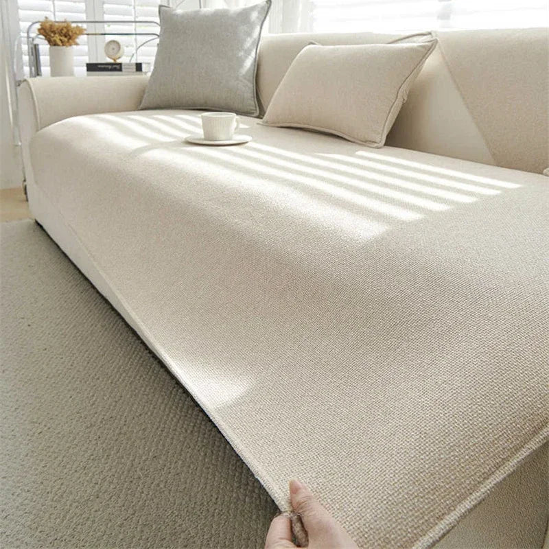 Non-Slip Chenille Sofa Seat Cover, Cat Anti -Scratch