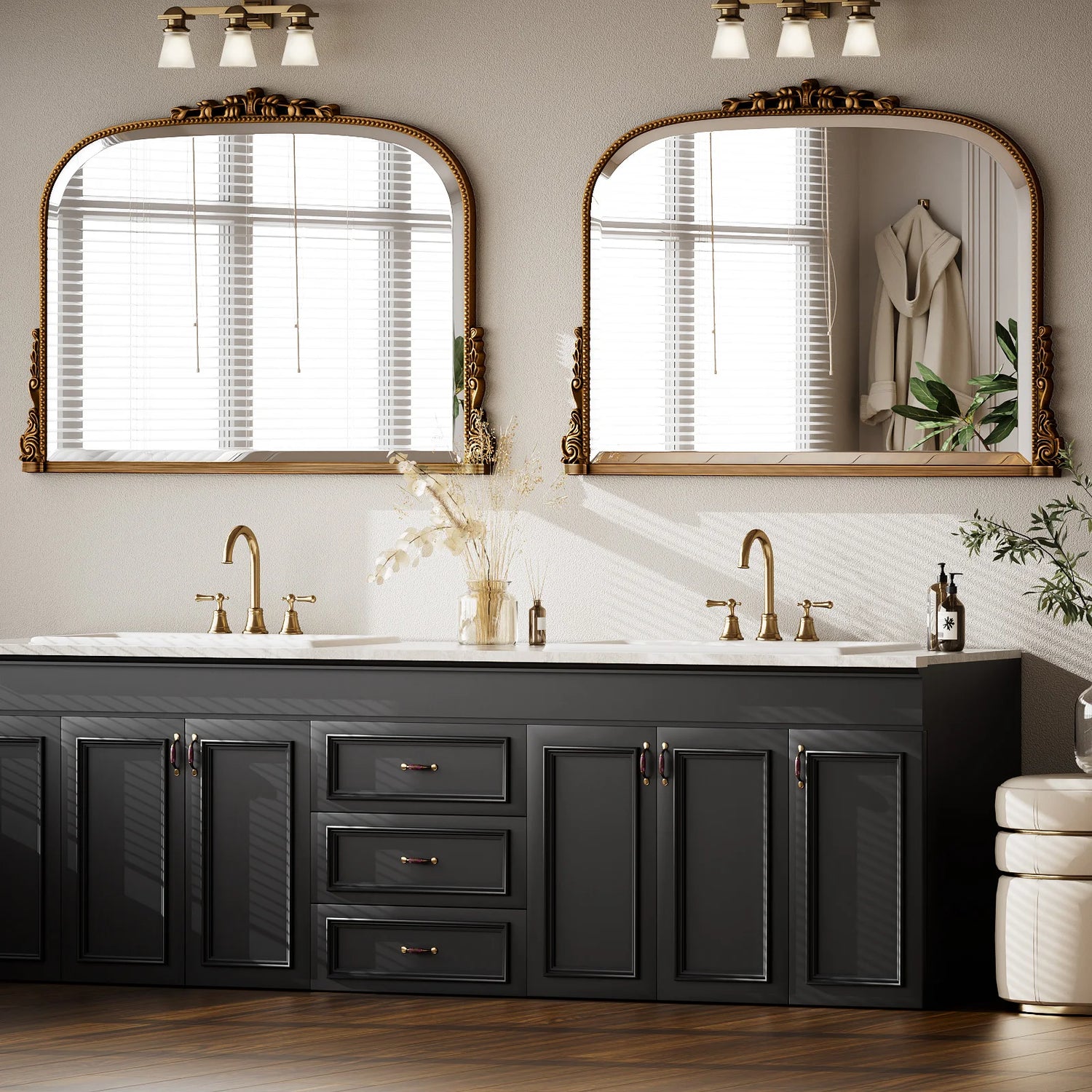 Beautypeak Arched Mirror, Vintage Decor Mirror, Wall Mounted