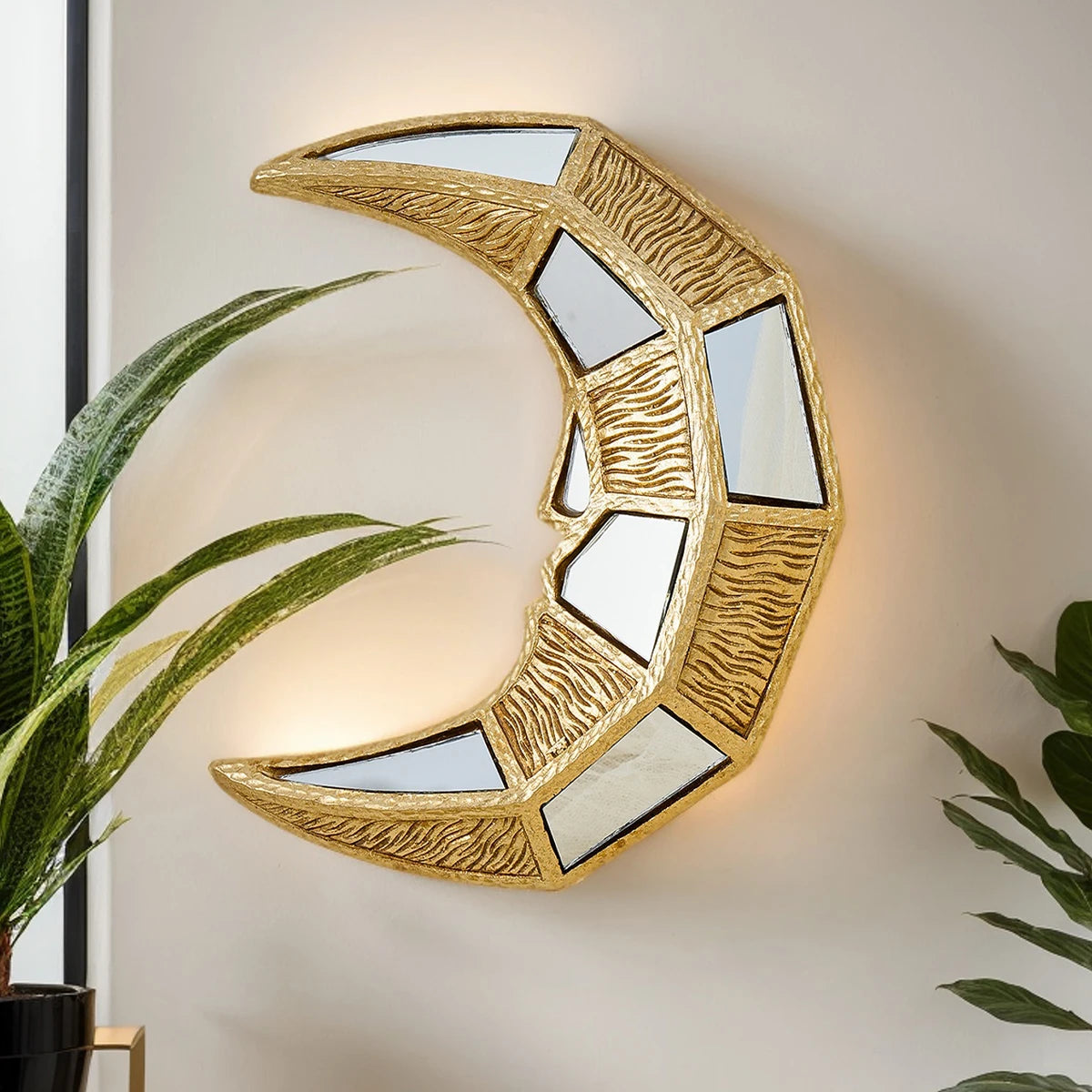 Crescent Moon Shaped Mirror