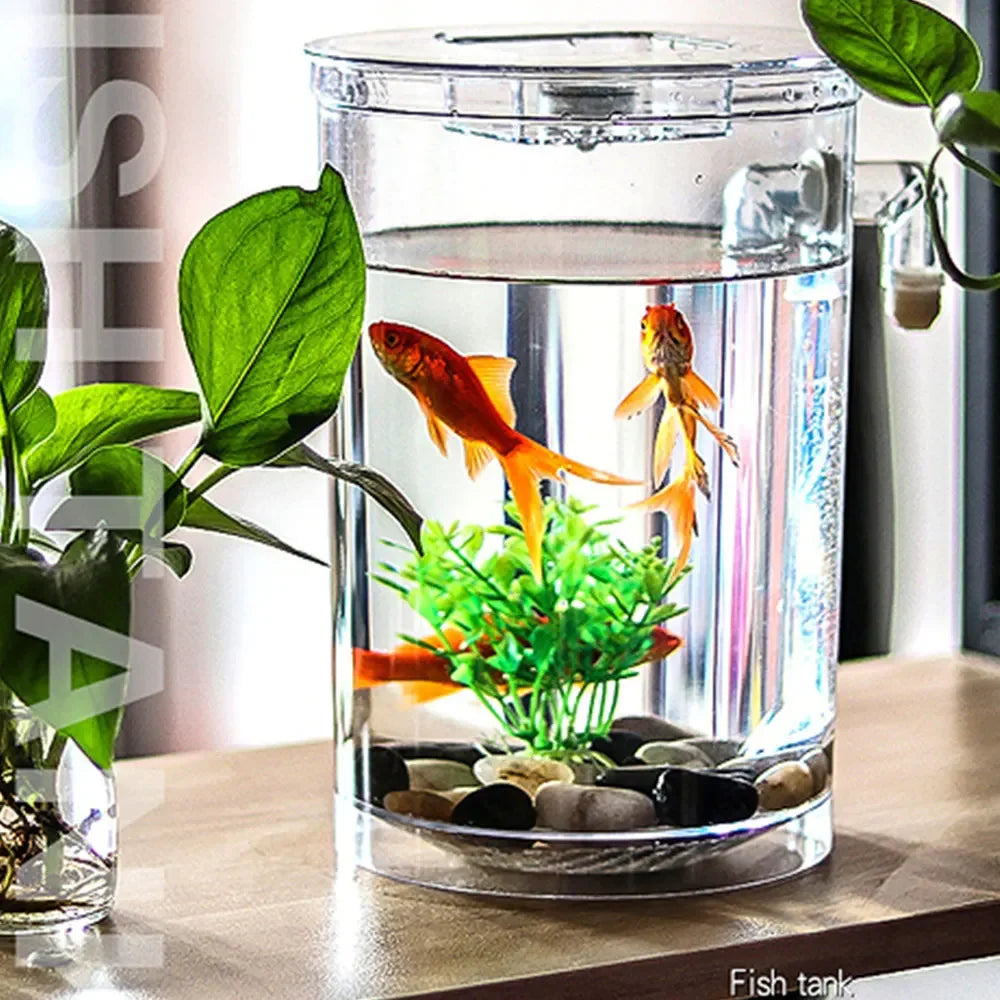 Desktop Fish Tank Self-Cleaning Goldfish Aquarium