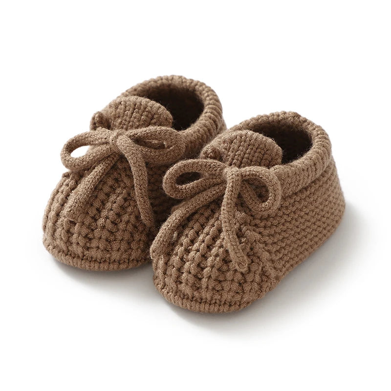 Baby Shoes Knitted Newborn Bed Footwear, 0-18m Infant Boys and Girls First Boots