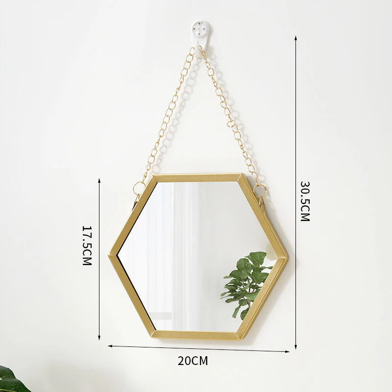 Hexagon Shaped Mirrors Wall Decor