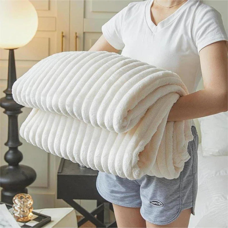 Fluffy Velvet Blanket Plush, Throw or Bed Blanket