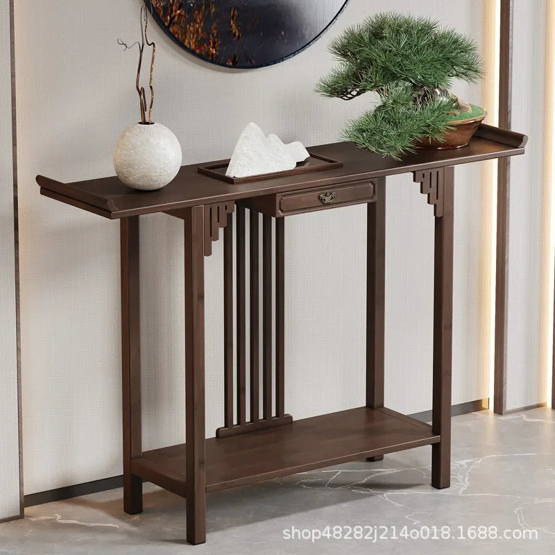 Chinese-Style Foyer or Entrance table, Bamboo and solid Wood