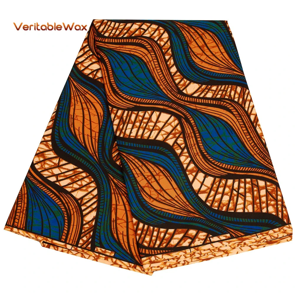 Ankara African Double Print Batik, Real Wax Fabric, Sewing Wedding Dress, Quilting, Polyester