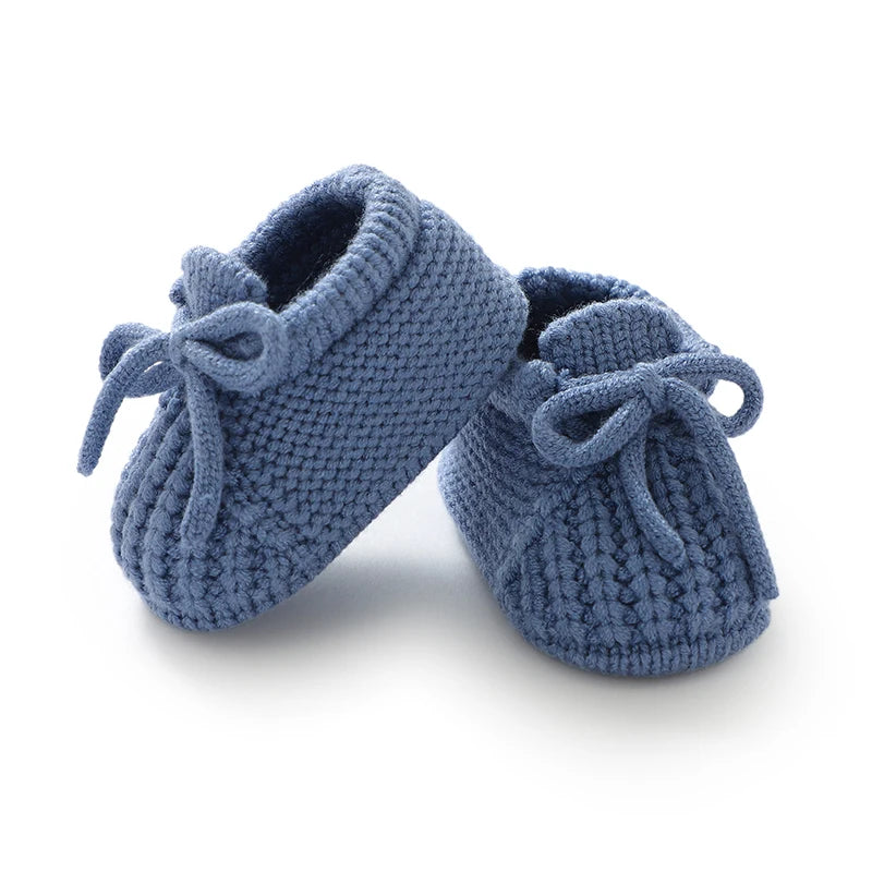 Baby Shoes Knitted Newborn Bed Footwear, 0-18m Infant Boys and Girls First Boots