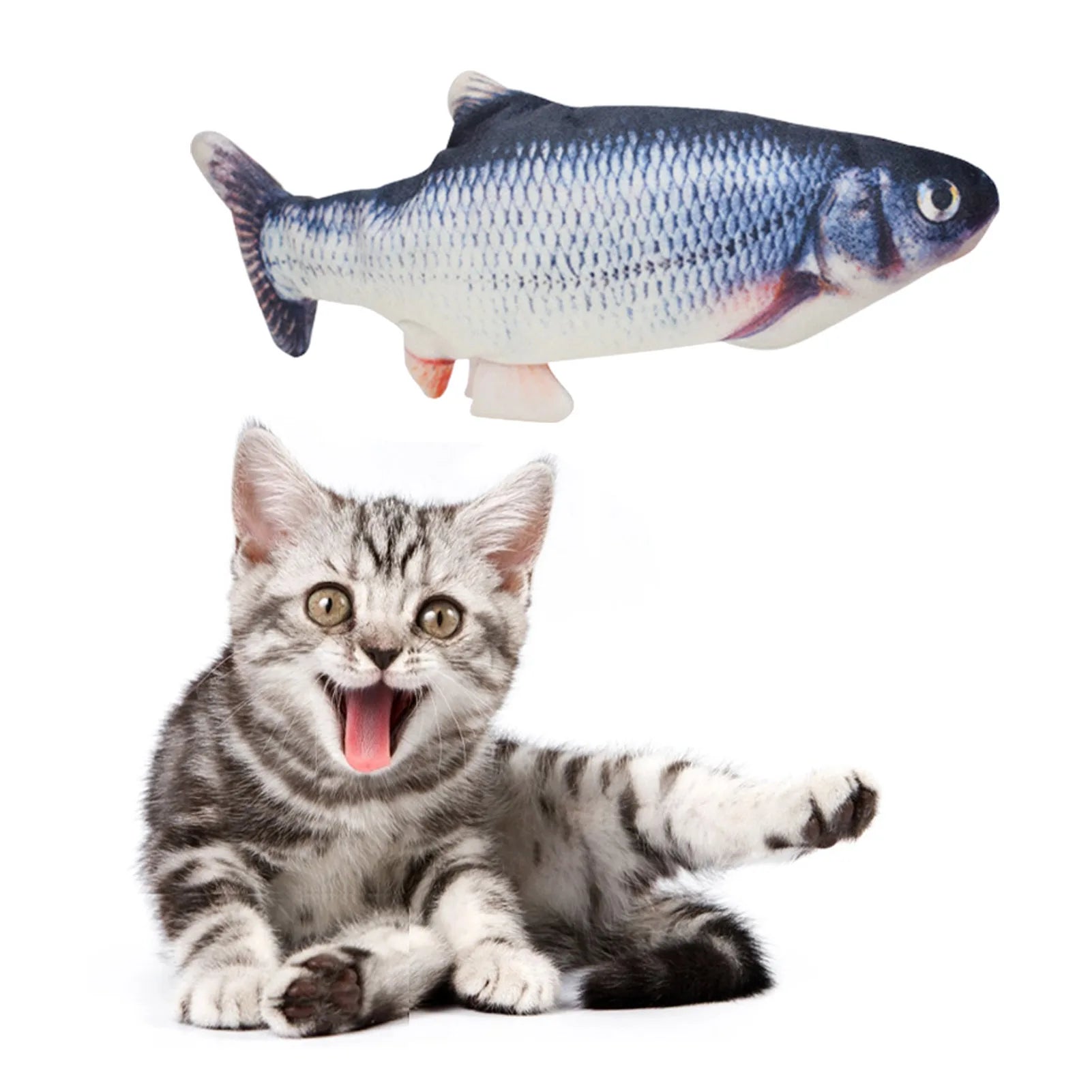 Interactive Electric Floppy Fish Toy For Cats & Dogs, USB Charged