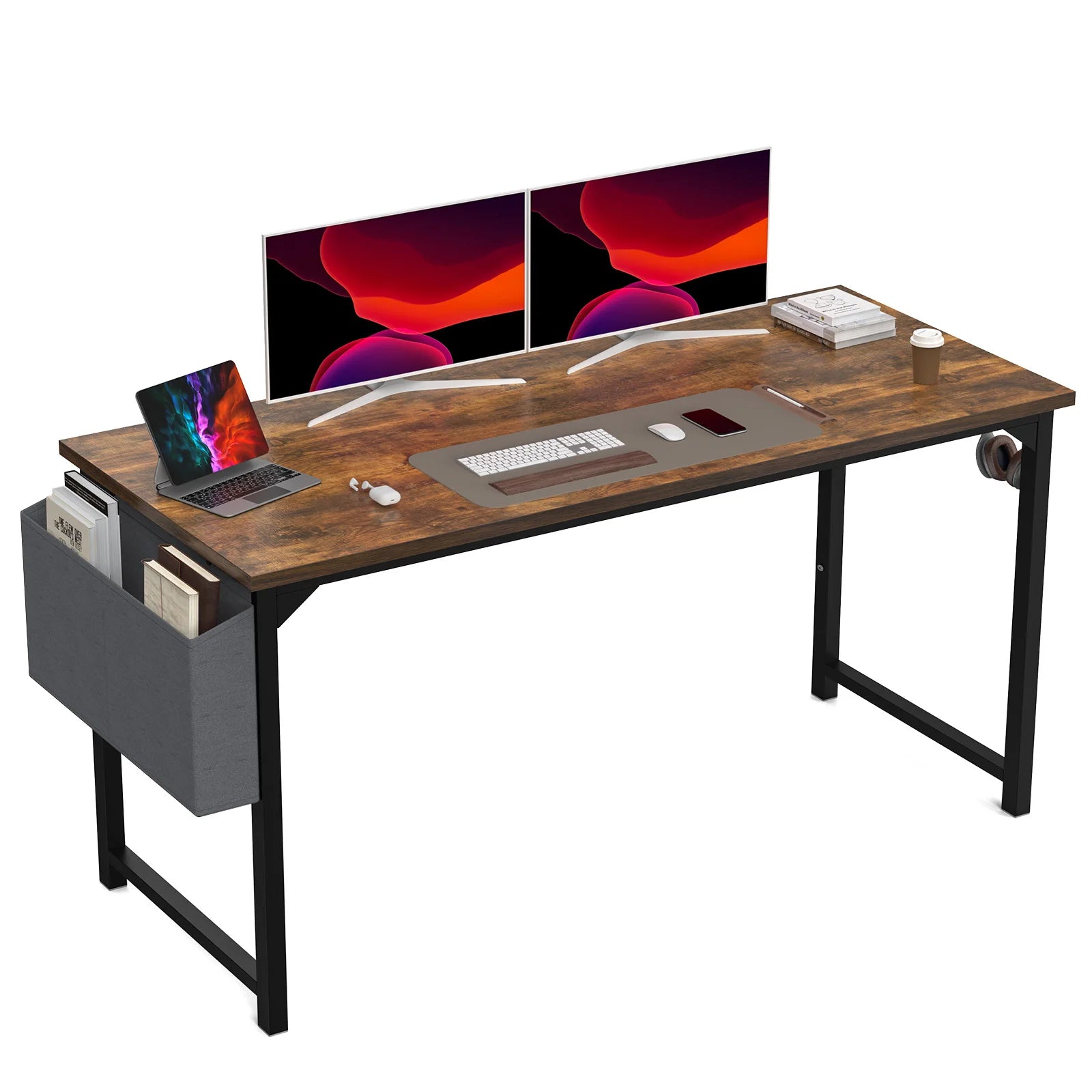 Computer Desk, Writing, Office, Gaming, Compact, Easy Assembly