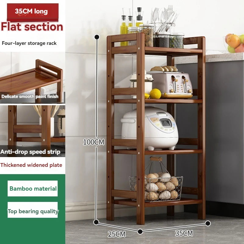 Kitchen Shelf, Floor Standing Multi-Shelves, Use to Store Kitchen Equipment, Food items