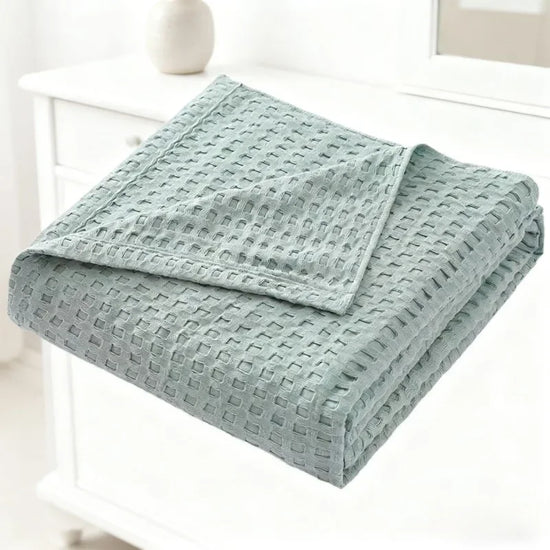 Knit Cotton Throw Essential Home Blanket for Nap and Lounging