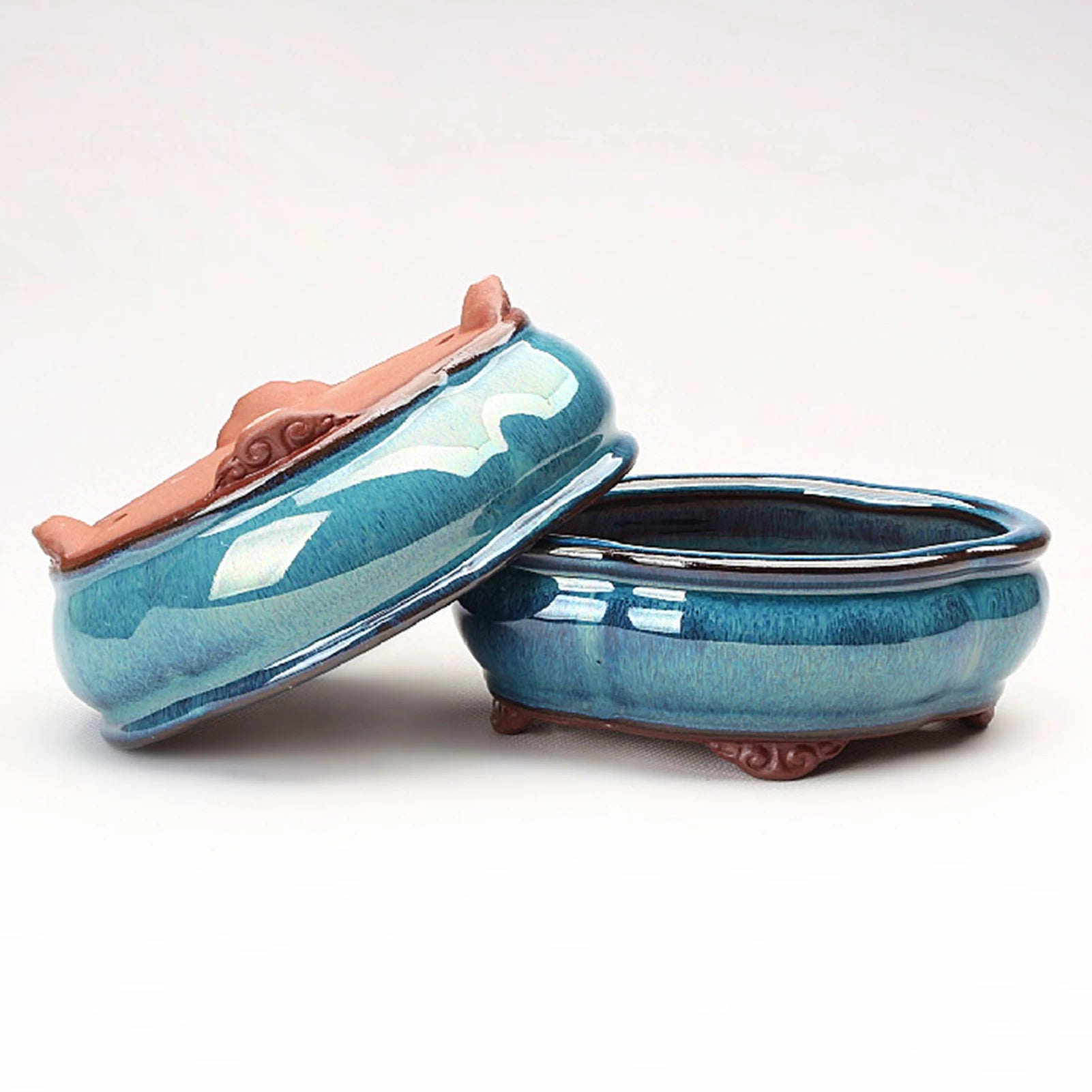 Ceramic Garden Planter Pots Elegant Breathable Pottery Bonsai Pots