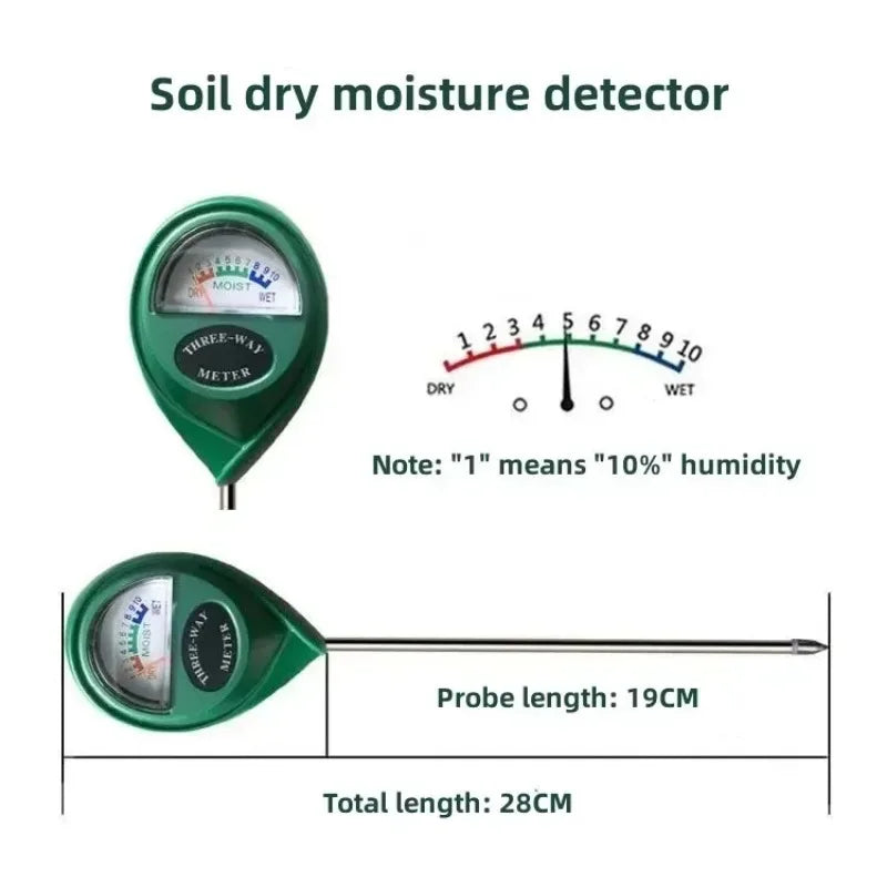 Soil Moisture Meter Detector In Potted Plants