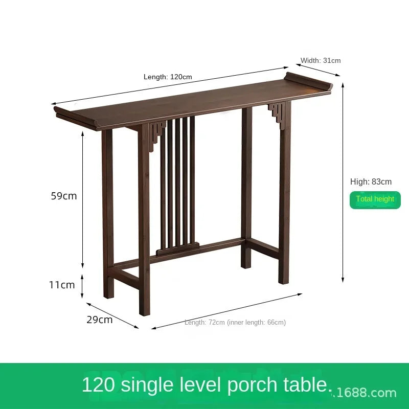 Chinese-Style Foyer or Entrance table, Bamboo and solid Wood