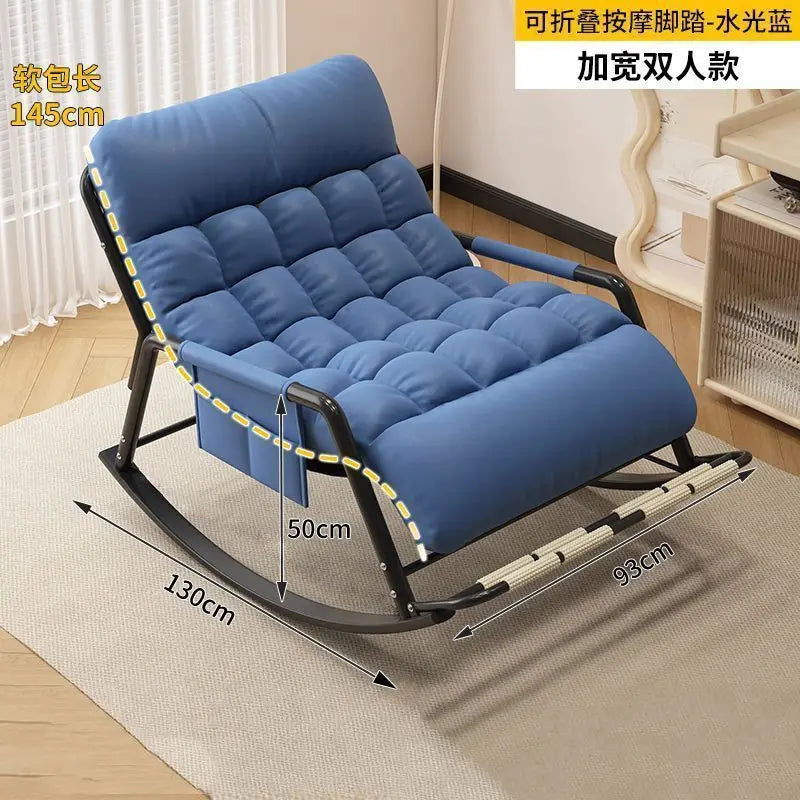 Recliner Rocking Chair, Sitting and Sleeping, Dual Purpose