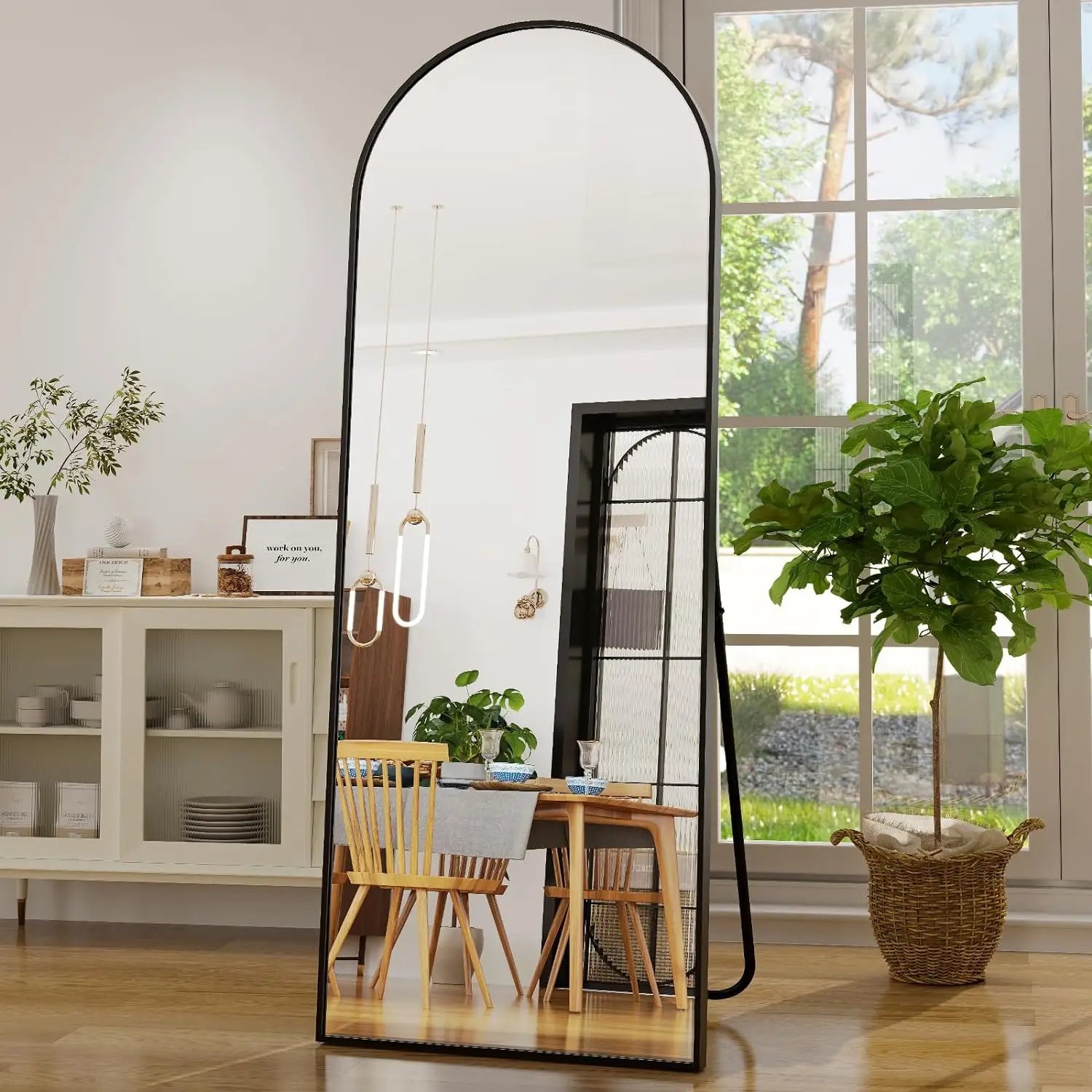 Arched Full-Length Mirror 21x64 Inch