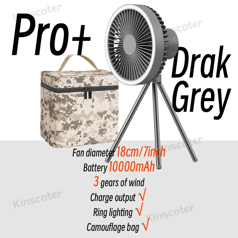 Fan Portable Rechargeable Camping desktop