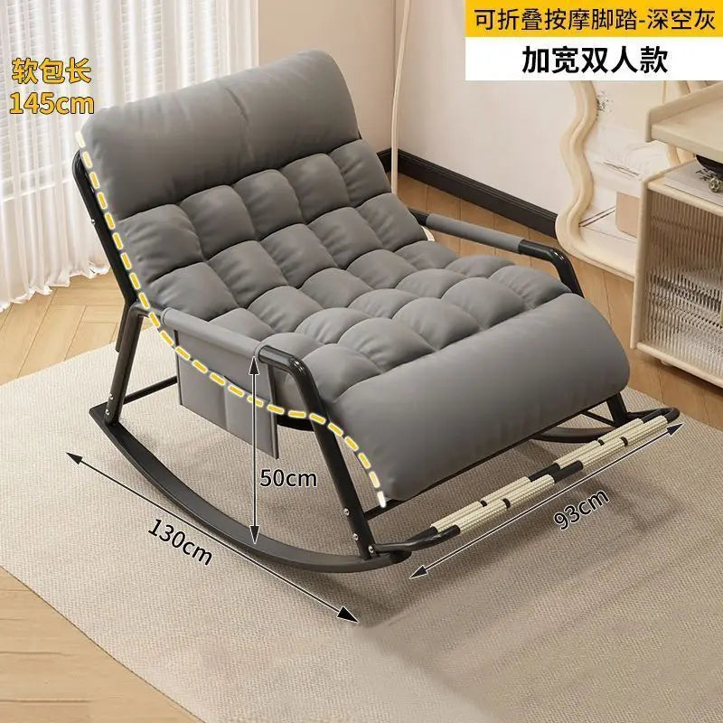 Recliner Rocking Chair, Sitting and Sleeping, Dual Purpose