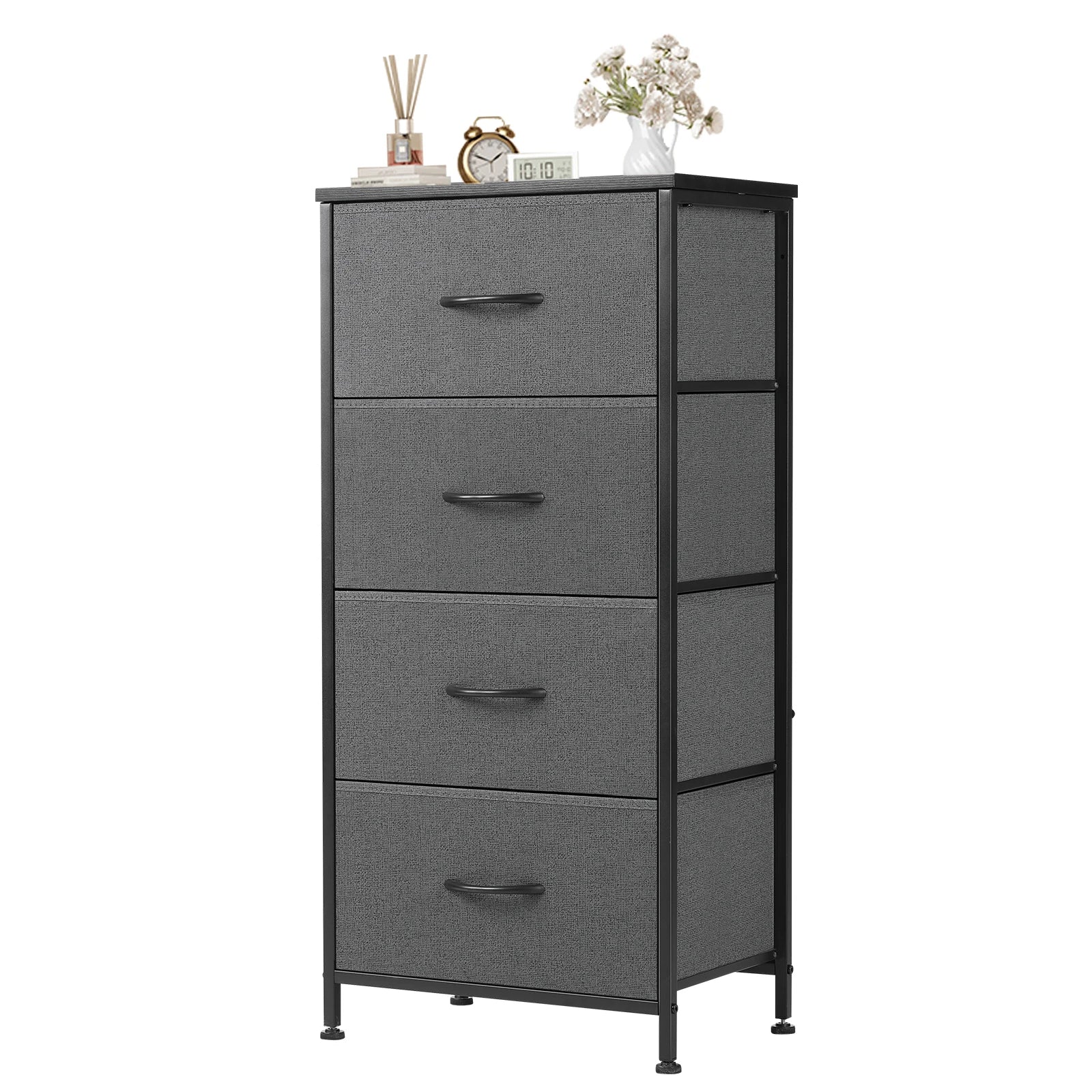 Living Room Wardrobe Steel Frame Fabric Baskets