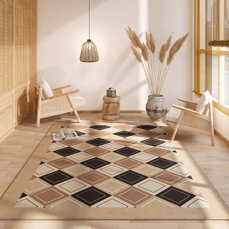 VIKAMA Carpet Living Room, Bedroom Bedside , Washable Rug, Japanese Household Floor Cushions