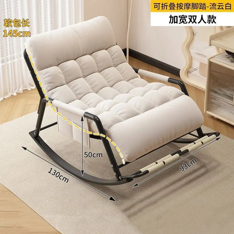 Recliner Rocking Chair, Sitting and Sleeping, Dual Purpose