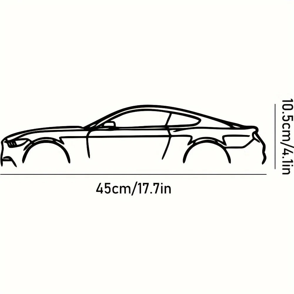 Black Metal Wall Art Sports Car