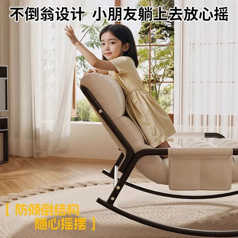 Recliner Rocking Chair, Sitting and Sleeping, Dual Purpose