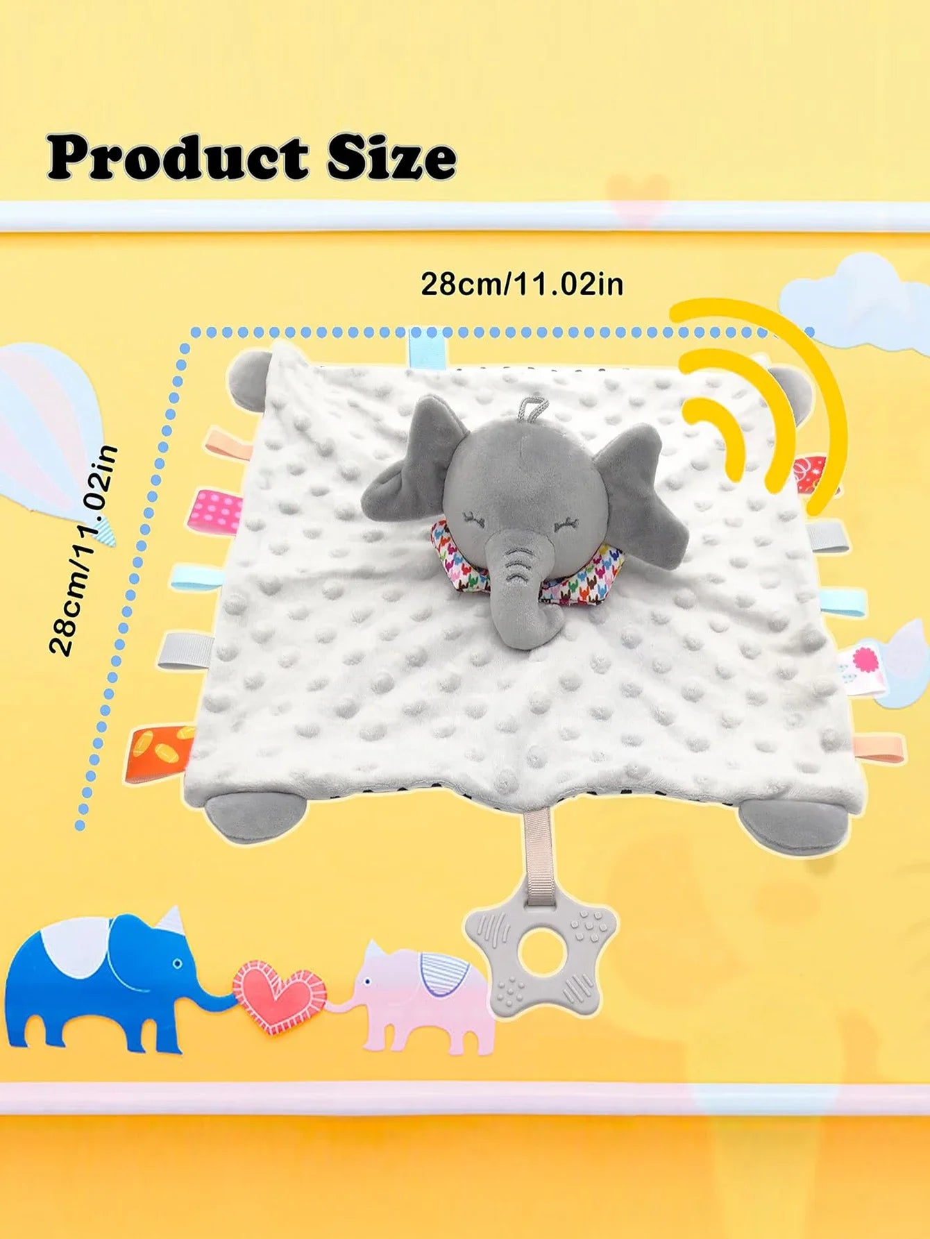 Elephant Baby Comforter, Blanket, Towel' Soothes and Reassures