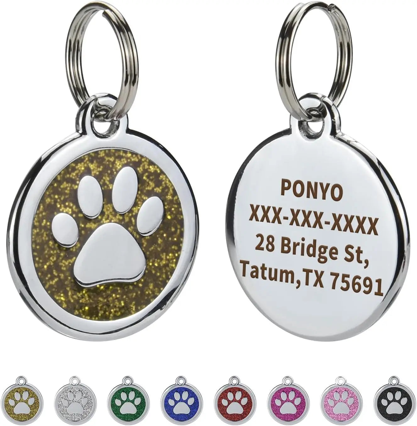Pet ID Tag Free Engraving Personalized For Dogs and Cats