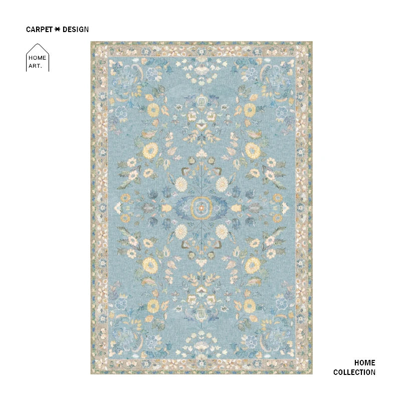 European Style Vintage Rugs for Large Areas, Living Room, Bedroom, Non-slip Rugs