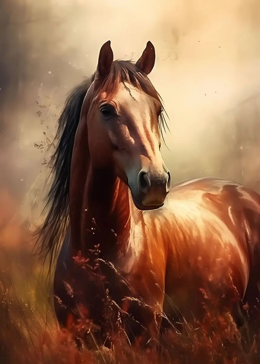 Watercolors Of Various Styles Horses Canvas Wall Art