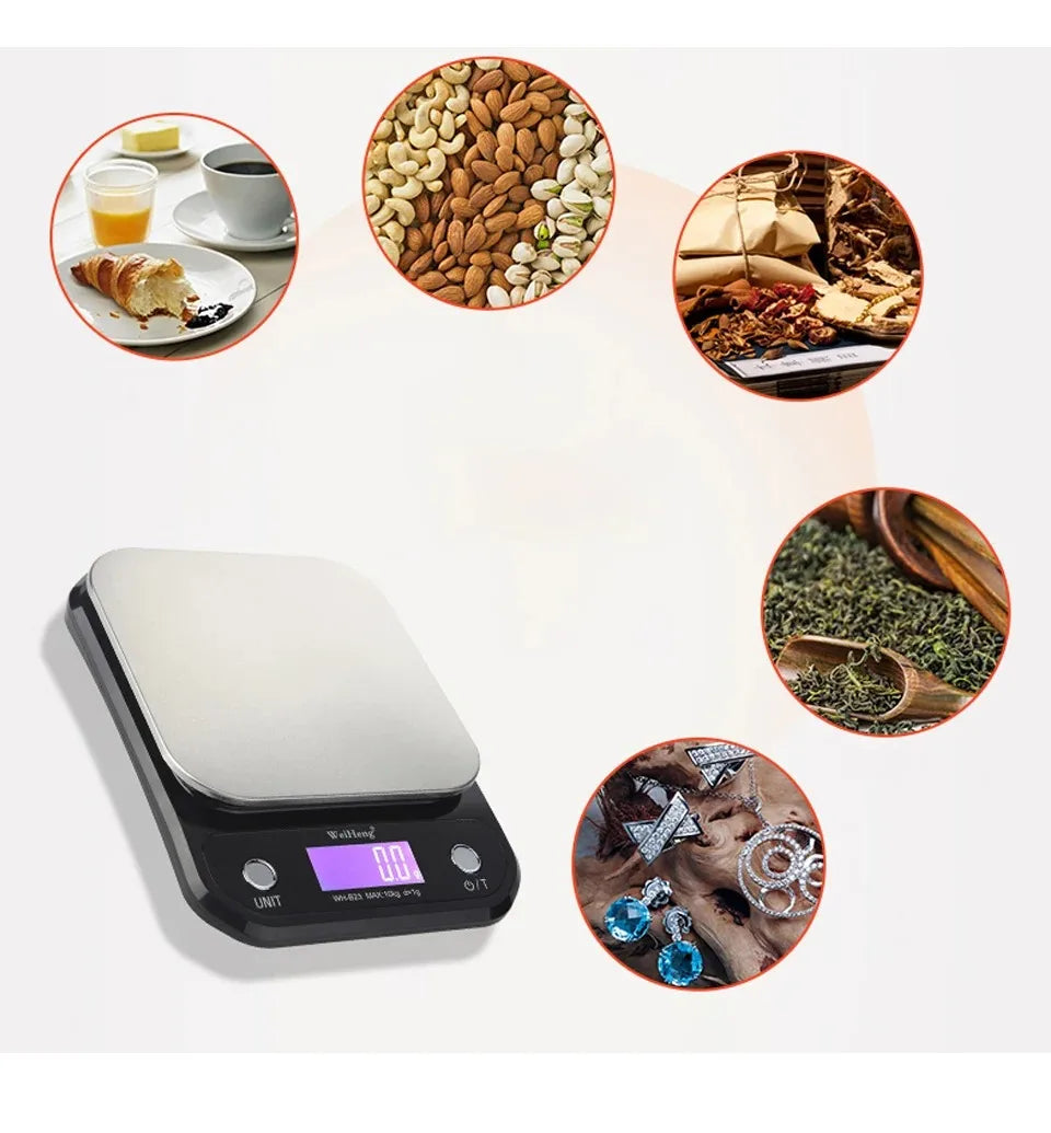 Kitchen Digital Scale with LCD Display Unit g/oz/ lb Household Portable Table Scale For Food Baking Weighing