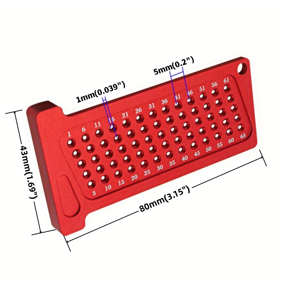 Woodworking scribe Metric, T-Square Hole Pocket Ruler Aluminum
