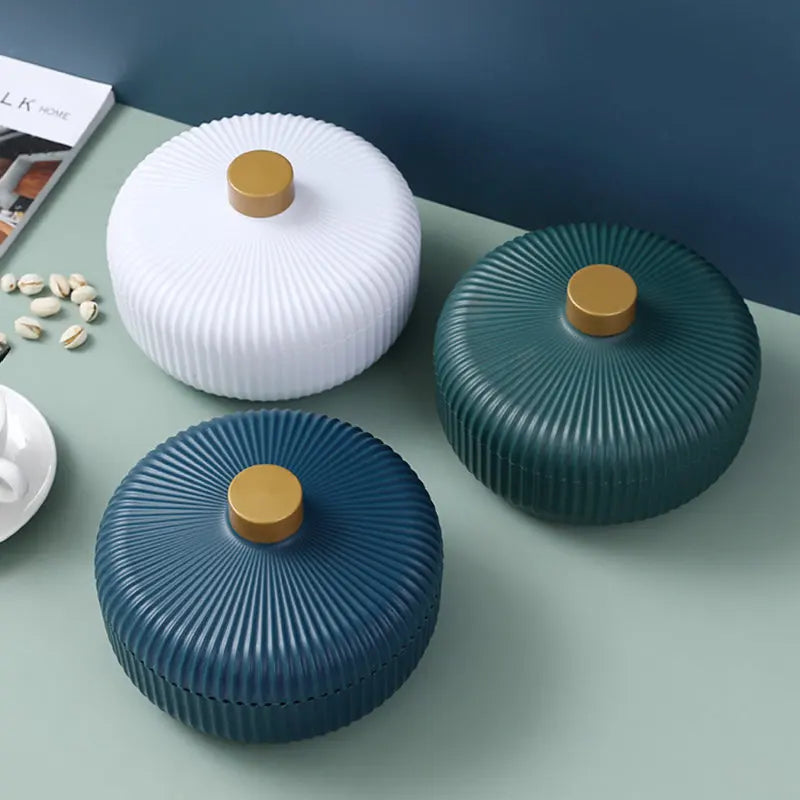 3 Compartment Food Storage Tray With Cover