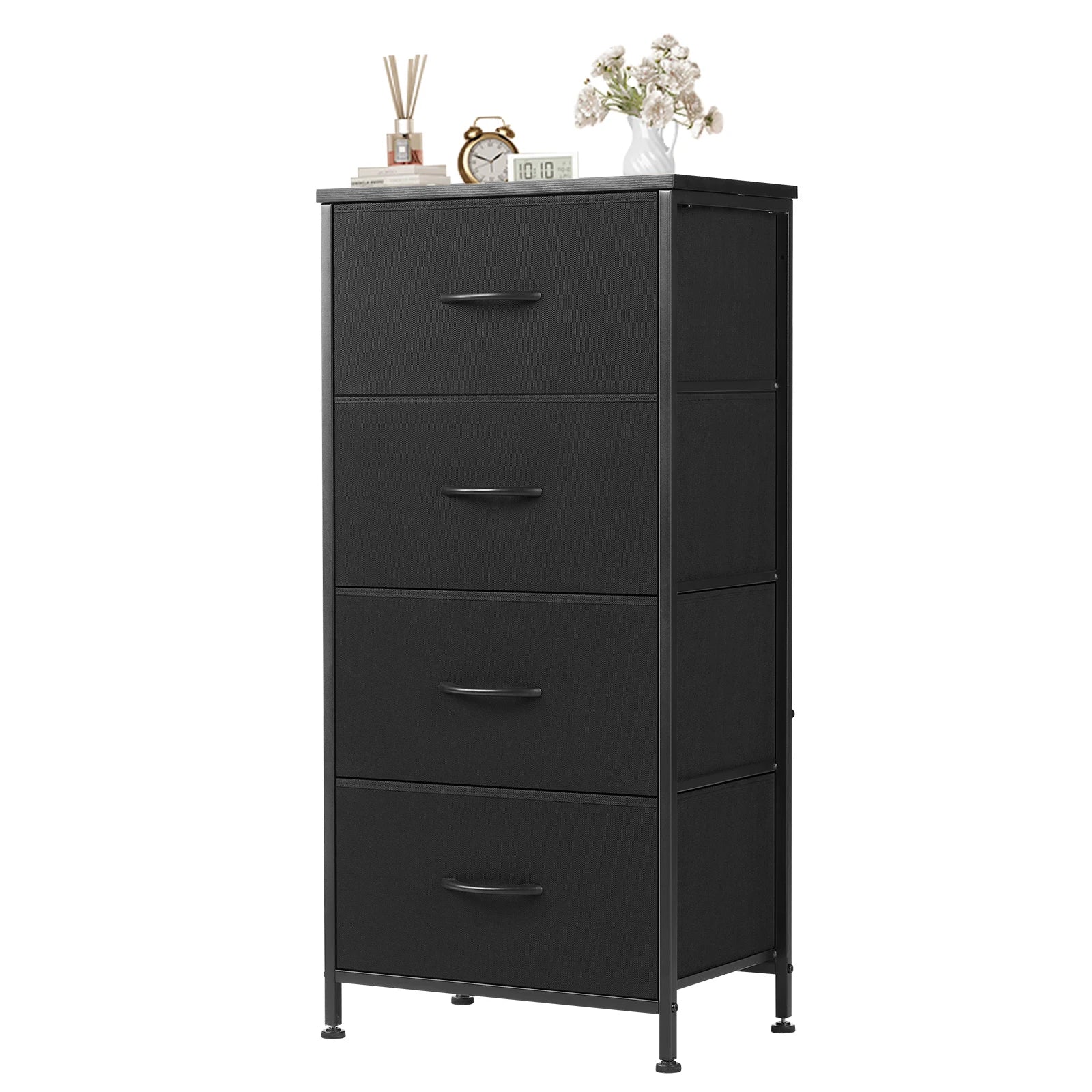 Living Room Wardrobe Steel Frame Fabric Baskets