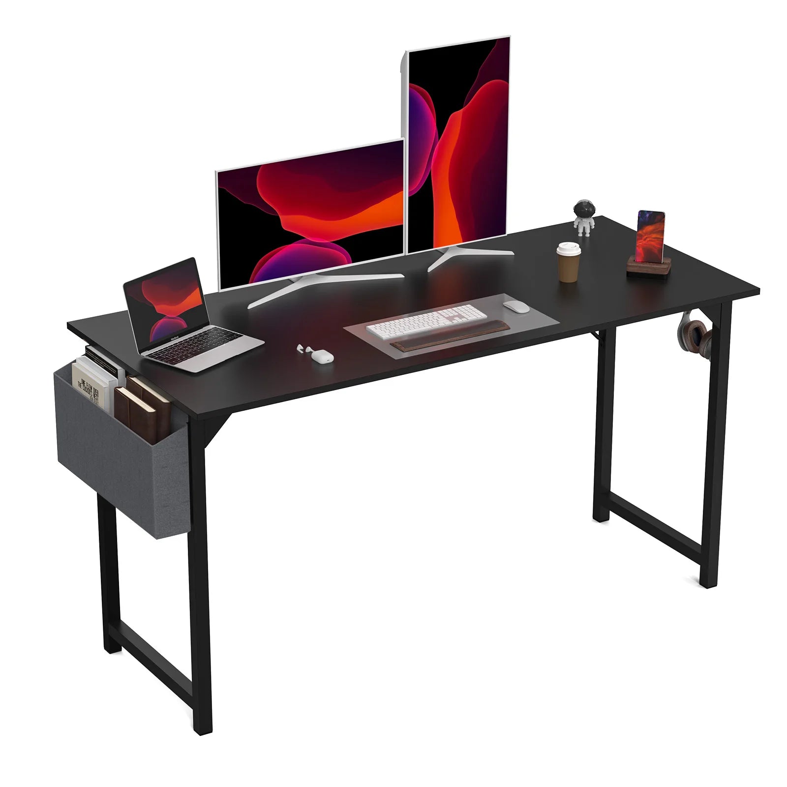 Computer Desk, Writing, Office, Gaming, Compact, Easy Assembly