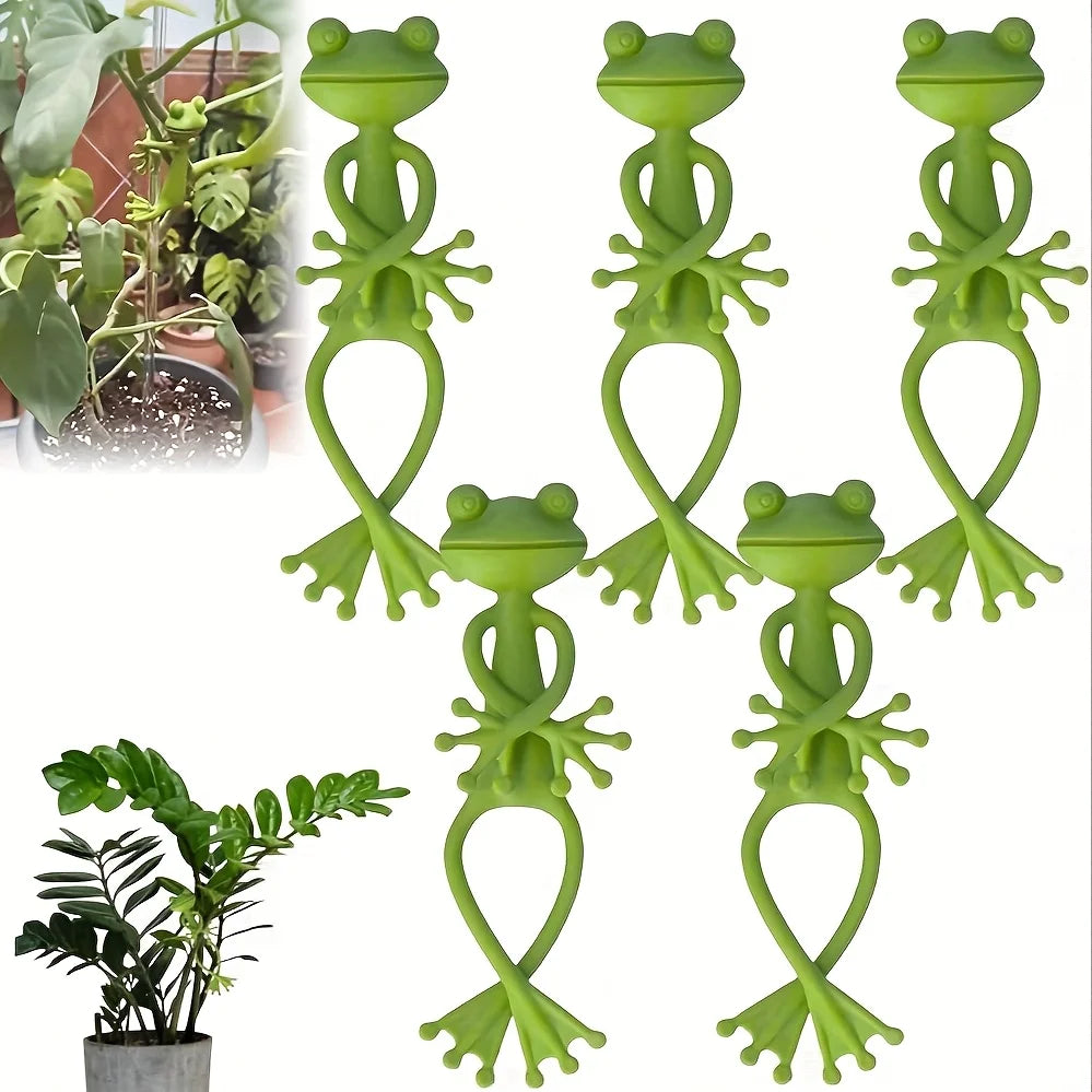 Green Frog Plant Support For Small Potted Plants, Garden Flowers