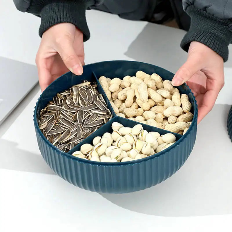 3 Compartment Food Storage Tray With Cover