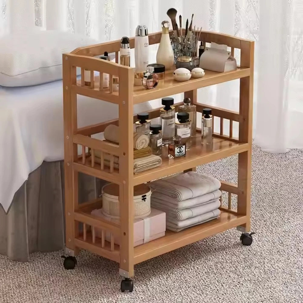 Wheeled Storage cart with Removable Shelf, Equipped with Wheels, Stable Load Bearing
