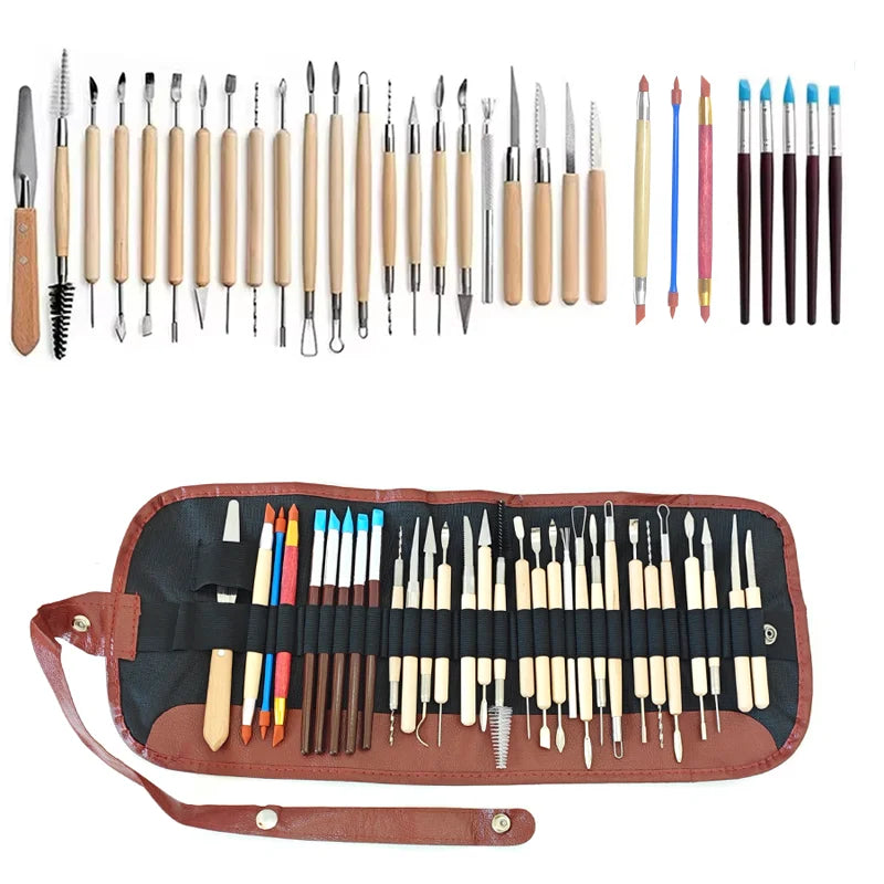 Pottery Clay Sculpting Tools Kit 8-62 PCS/Set, Cerramic Wax Clays Carving Tool