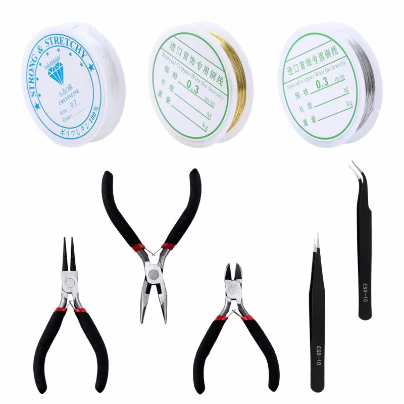 Jewelry Making Supplies Kit With Tools, Earring Charms, Jewelry Wires, Findings