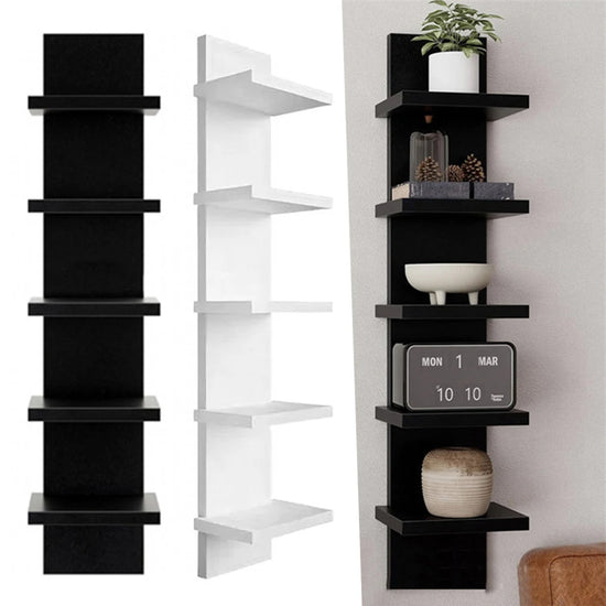 5 Shelf Wood Bookshelf For Organization, Storage, Office, Living Room
