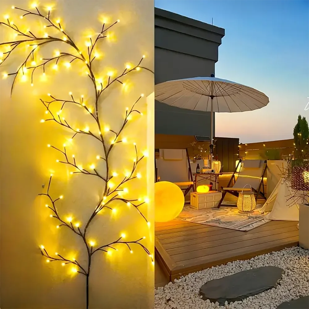 Outdoor/Indoors Solar Tree and Vine 96LED Lights Waterproof