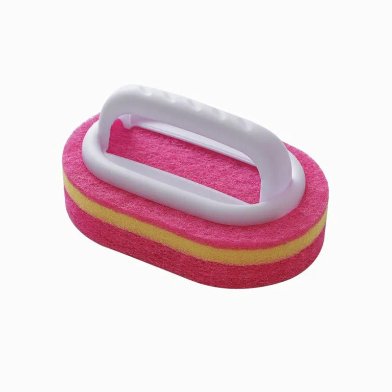 1/3 Pcs Household Cleaning Brush, Magic Handle Sponge For Easy Cleaning. Bathroom, Kitchen, Walls, Windows
