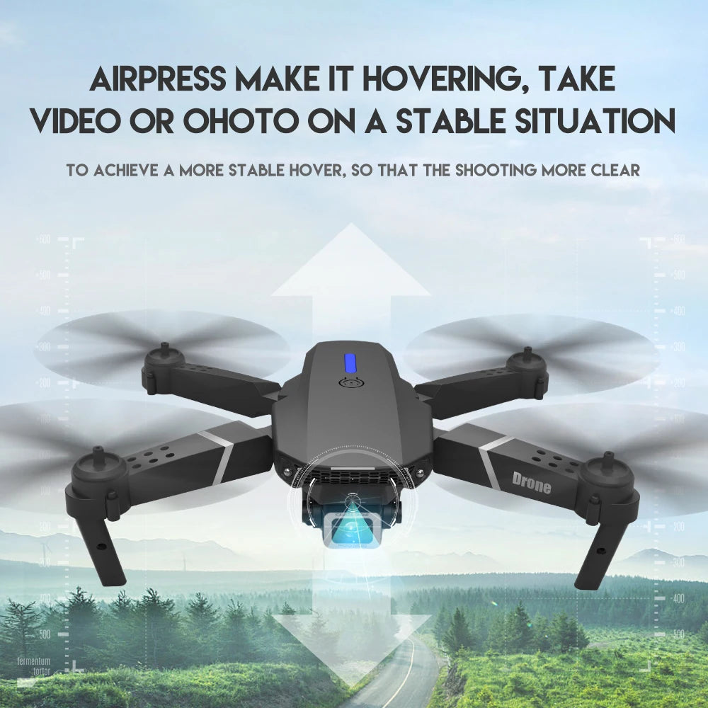 2024 E88Pro RC Drone 4K Professional with 1080p Wide Angle HD Camera Foldable Helicopter WIFI