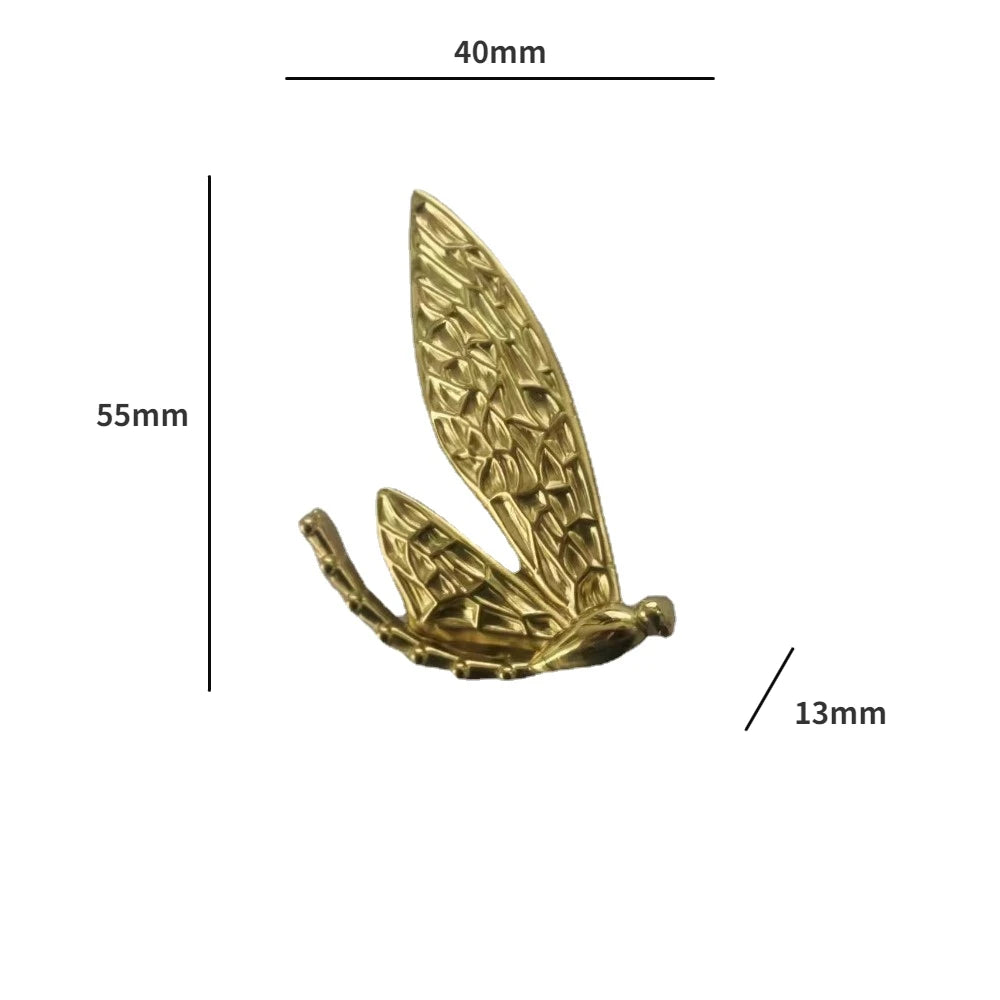 Gold Dragonfly Metal Art, Or Drawer Handles, Or Dresser Pulls