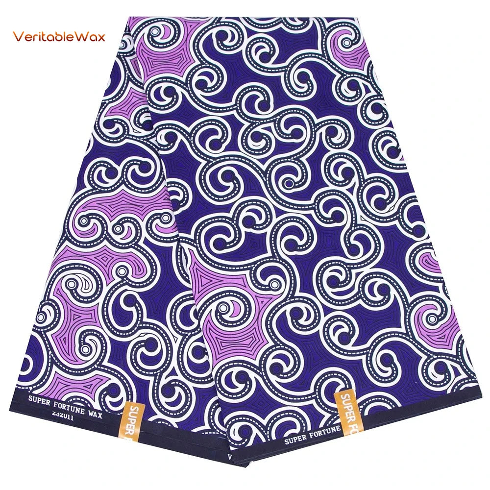 Ankara African Double Print Batik, Real Wax Fabric, Sewing Wedding Dress, Quilting, Polyester