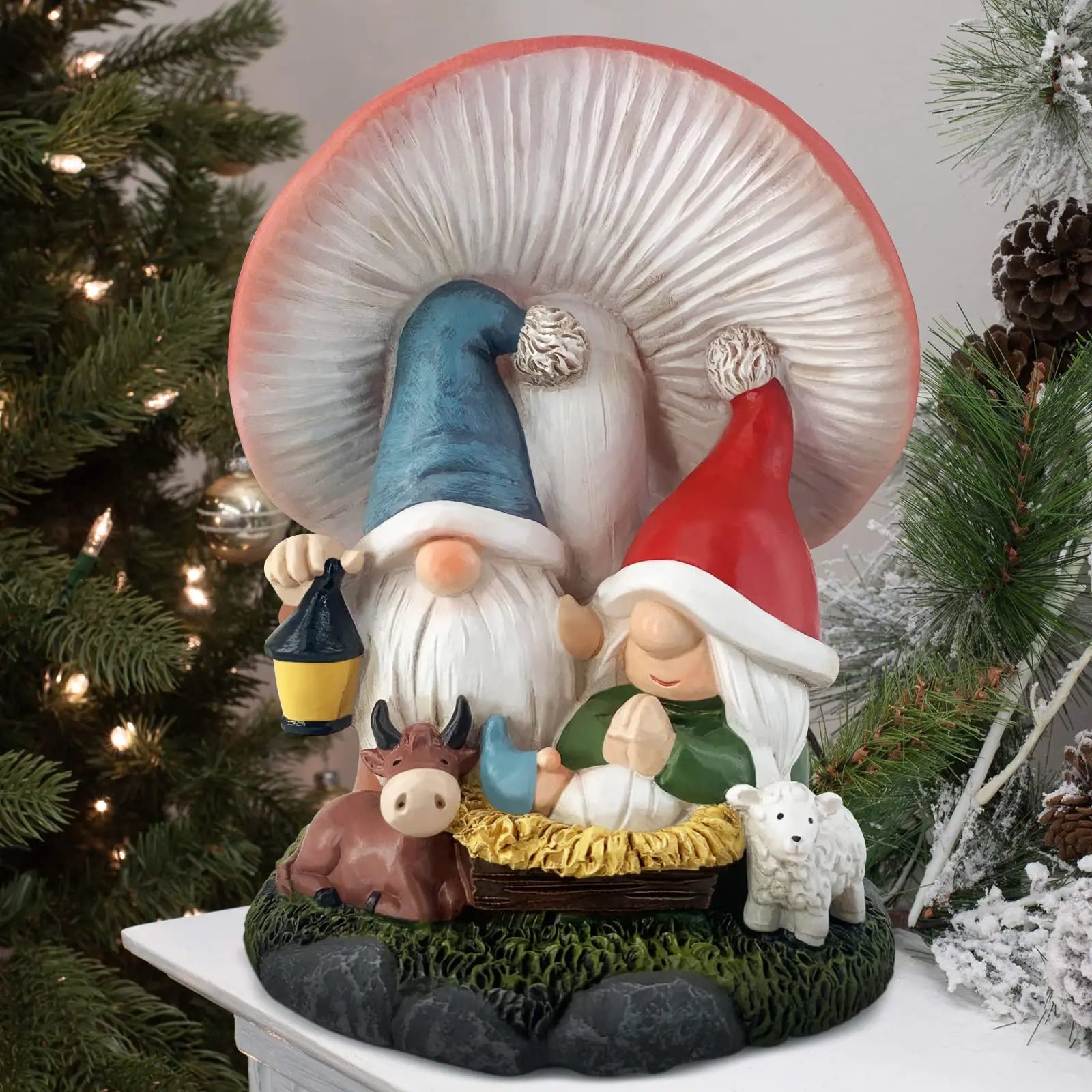 Christmas Indoor Decoration Gnome Nativity Scene