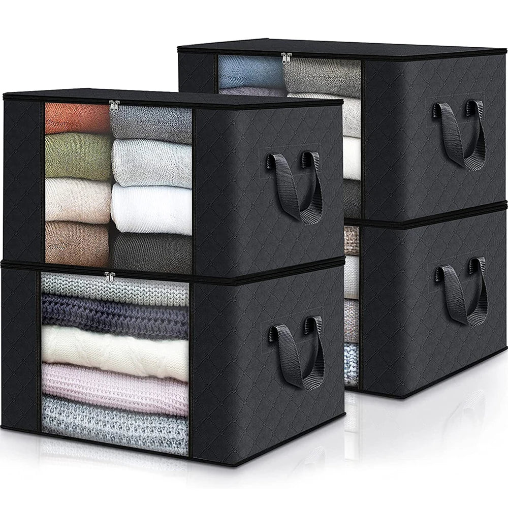 Large Capacity Clothes storage bag, Foldable Blanket Storage, Use For Closets