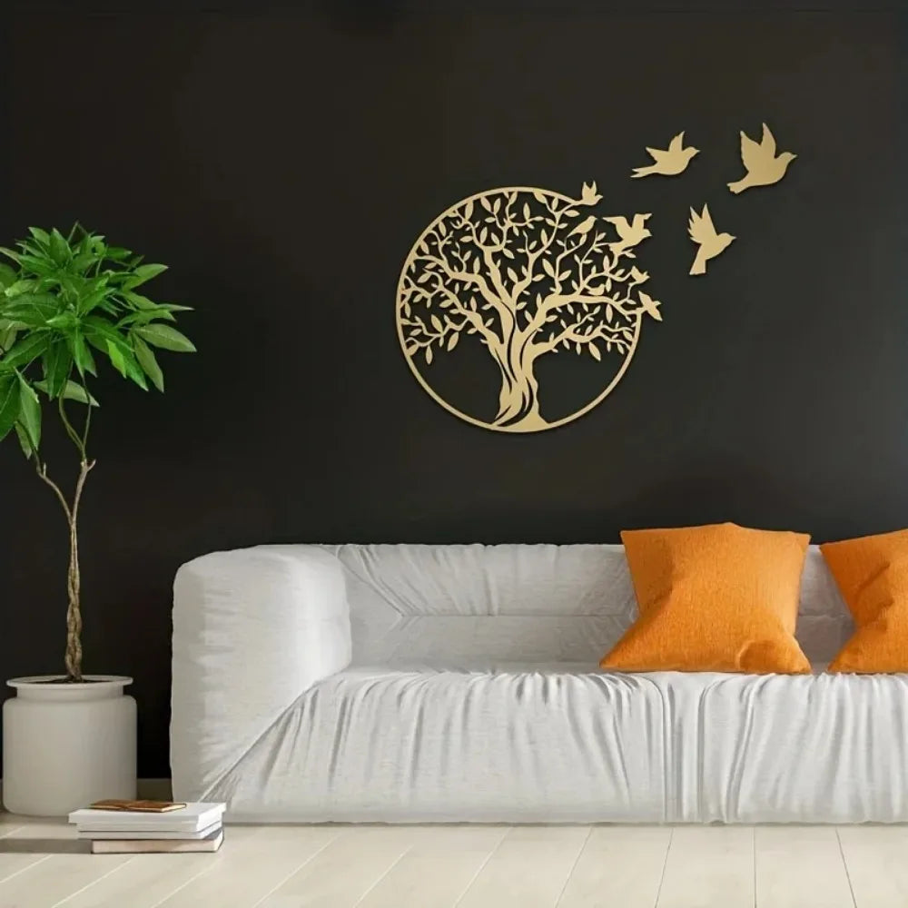 Black Metal Tree of Life Outdoor and Home Decor