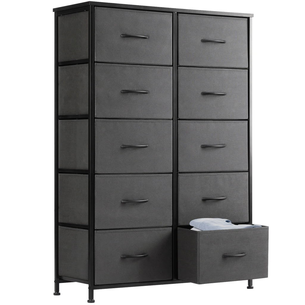 Wardrobe For Bedroom 10 Fabric Drawers, Steel Frame